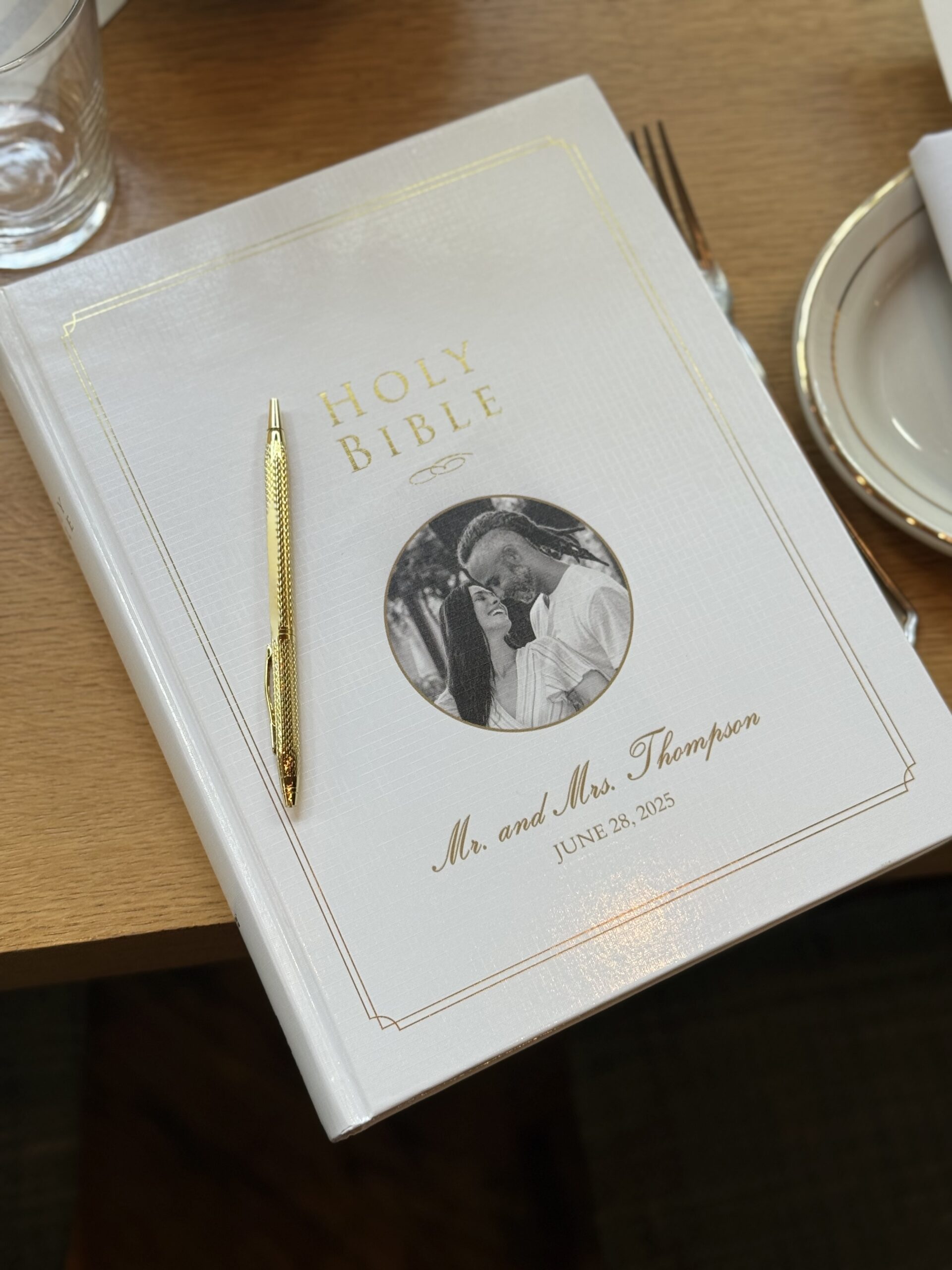 a custom bible for a wedding | christian wedding ideas